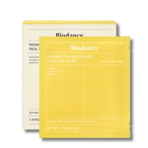 BIODANCE Radiant Vita Niacinamide Real Deep Mask- veido kaukė 4vnt.
